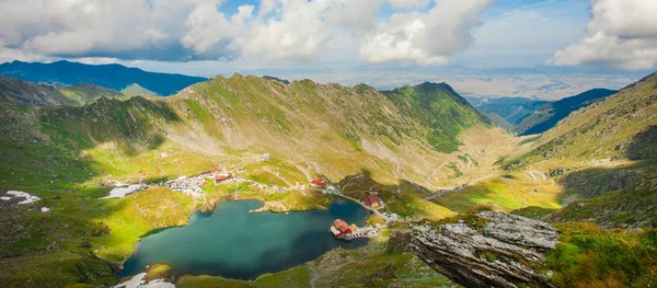 Jezioro Balea Górach Fagaras Rumunia — Zdjęcie stockowe