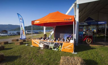 Ceahlau, Romanya - 13 Ağustos 2019: Su Müziği Festivali, Ceahlau, Romanya yerel etkinlik.