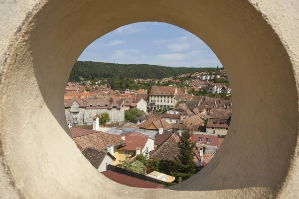 Okna Středověkého Města Vzdychisoara Rumunsko — Stock fotografie