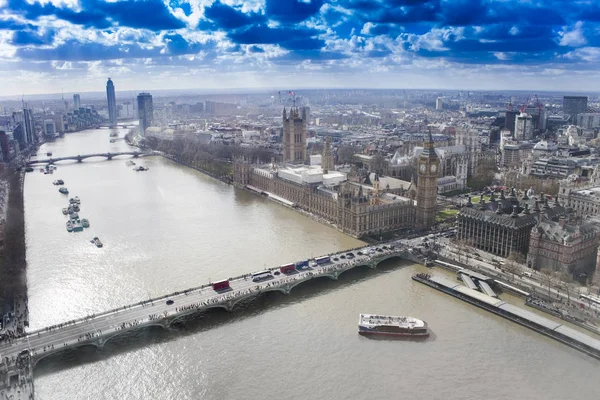 Vista Aérea Cidade Londres Skyline Panorama — Fotografia de Stock