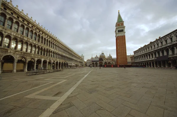 Talya Venedik Boş San Marco Meydanı — Stok fotoğraf