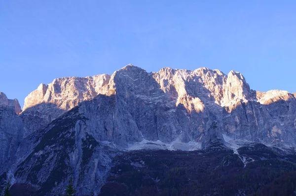 Crista Rochosa Alpes Julien Italia Montanha Valbruna — Fotografia de Stock