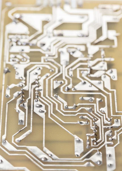 Fond Abstrait Microcircuit Électronique Close — Photo