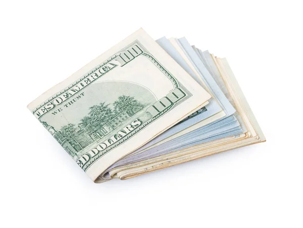 Paper Money Close White Isolated Background — Stock Photo, Image