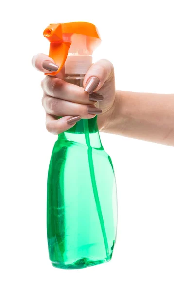 Detergent Sprayer Hand White Isolated Background — Stock Photo, Image