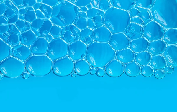 Abstracte Achtergrond Textuur Van Blauwe Zeep Schuim Closeup — Stockfoto