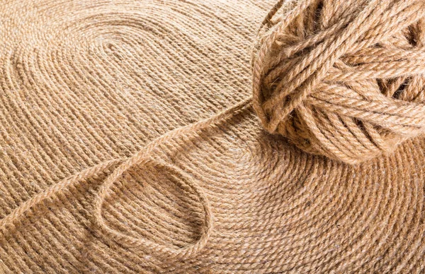 Tangle Rope Close Texture Handmade Carpet — Stock Photo, Image