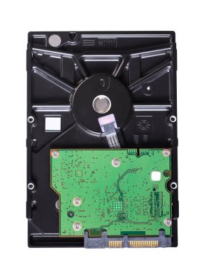 Beyaz izole edilmiş arkaplanda bilgisayar sabit diski