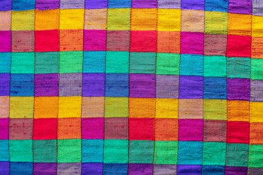 renkli kontrol kumaş doku