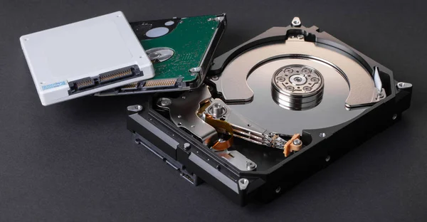 Disassembled computer hard drive — Stock Photo, Image