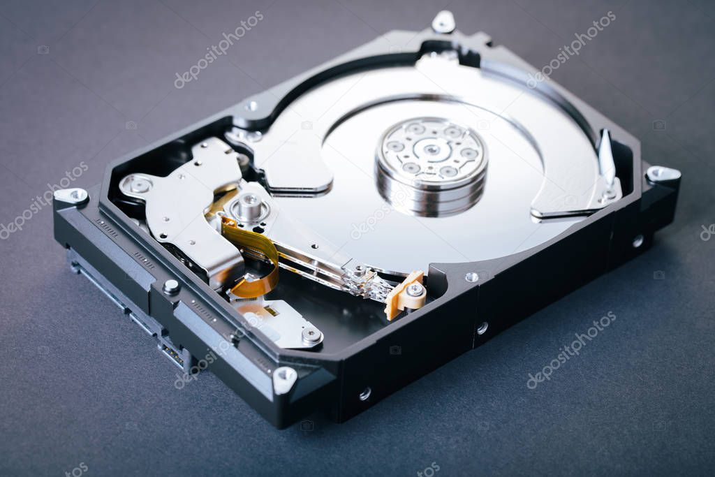 disassembled computer hard drive 