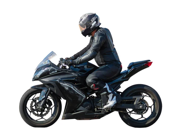 Racer on a sports motobike — Stock Photo, Image