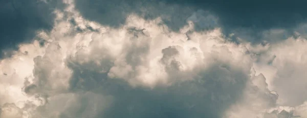 Ciel Bleu Avec Nuages Gros Plan Paysage Naturel — Photo