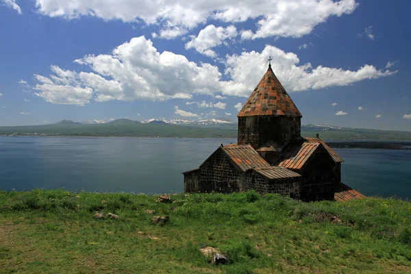 Sevanavank Kompleks Klasztorny Położony Półwyspie Jezioro Sewan Armenia — Zdjęcie stockowe