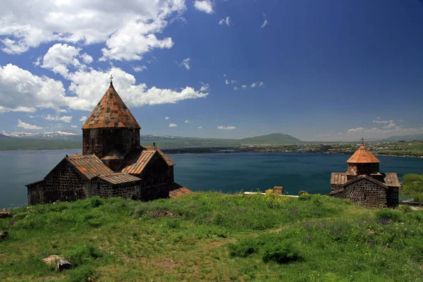 Sevanavank Kompleks Monastik Terletak Semenanjung Danau Sevan Armenia — Stok Foto