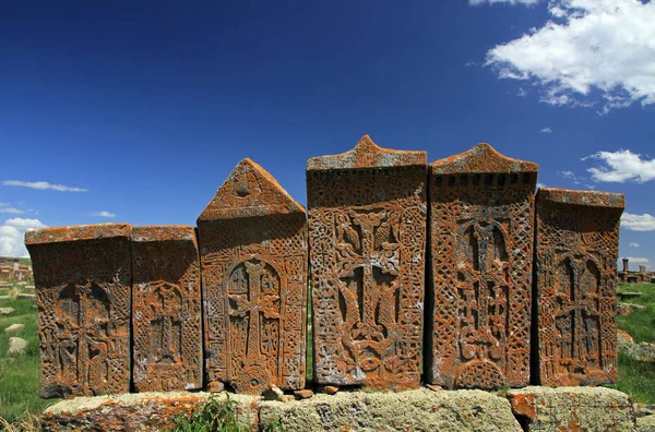 Khachkars Noratus Arménia — Fotografia de Stock