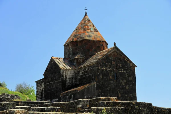 Севанаванк Монастырский Комплекс Расположенный Полуострове Севан Армения — стоковое фото