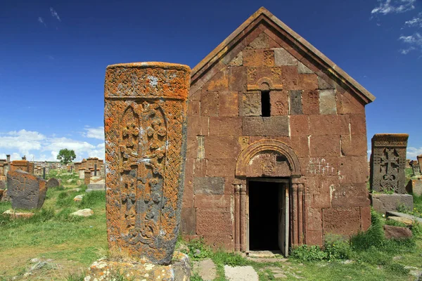 Khachkars Cementerio Noratus Armenia — Foto de Stock