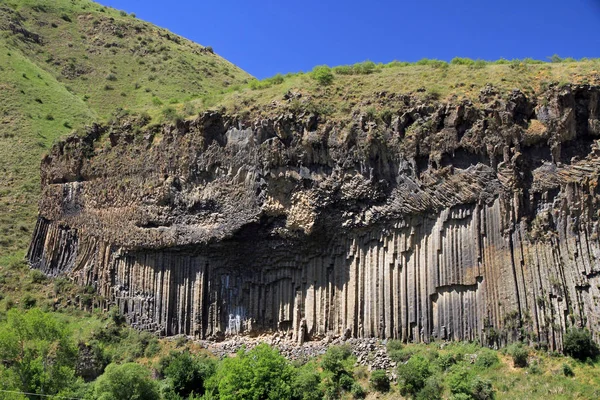 Symfonia Formacji Bazaltowych Kamieni Garni Gorge Armenia — Zdjęcie stockowe