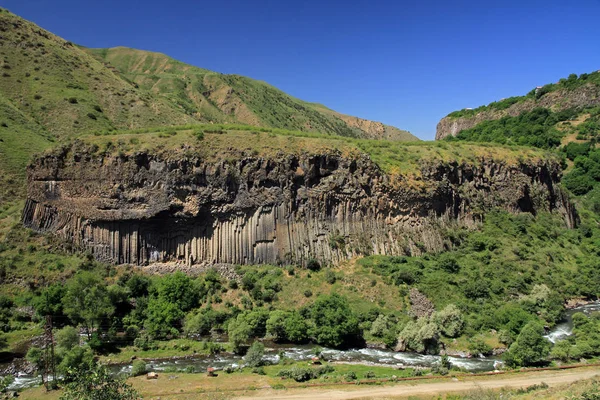 Symfonia Formacji Bazaltowych Kamieni Garni Gorge Armenia — Zdjęcie stockowe