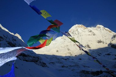 Annapurna South - 7.219 m (23.684 ft), Annapurna Massif, Himalayalar, Nepal 