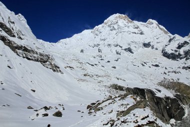 Annapurna South - 7.219 m (23.684 ft), Annapurna Massif, Himalayalar, Nepal 