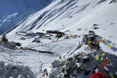 Annapurna Merkez Kampı - 4.130 metre, Annapurna Massif, Himalayalar, Nepal 
