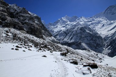 Annapurna Sığınağı, Annapurna Koruma Alanı, Himalayalar, Nepal 