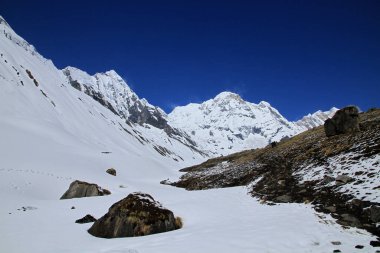 Annapurna South - 7.219 m (23.684 ft), Annapurna Massif, Himalayalar, Nepal 