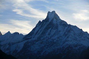 Machhapuchre (Dağların Kraliçesi), Kutsal Tepe, Annapurna Koruma Alanı, Himalayalar, Nepal 