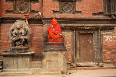 Nepal 'in eski Bhaktapur kentindeki Budist tapınağı