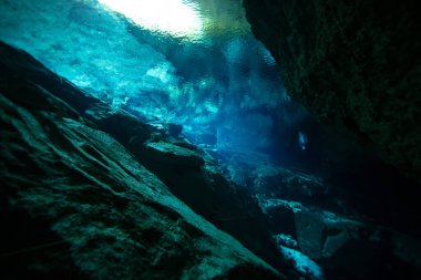 Meksika, Yucatan Yarımadası 'nda Chikin Ha Cenote.