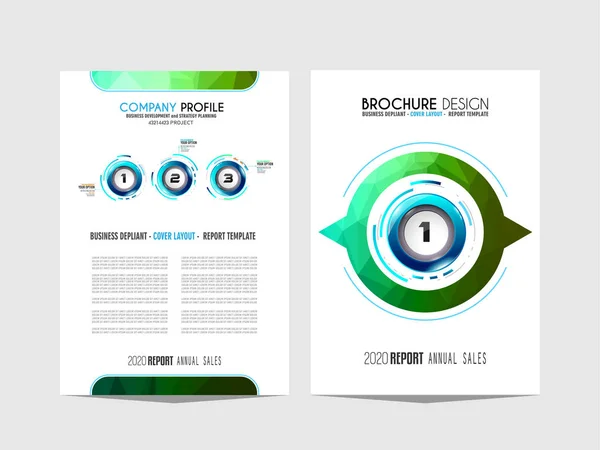 Modèle Brochure Flyer Design Des Fins Commerciales Mise Page Élégante — Image vectorielle