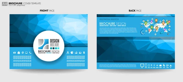 Brochure Template Flyer Design Depliant Cover Business Purposes Elegant Layout — Stock Vector