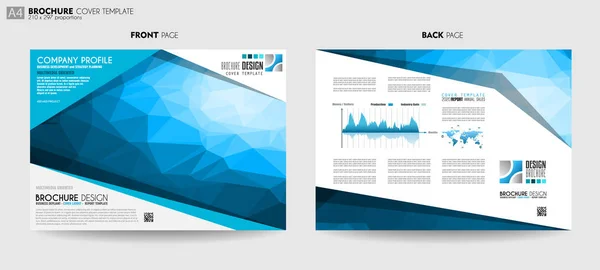 Brochure Template Flyer Design Depliant Cover Voor Zakelijke Doeleinden Elegante — Stockvector