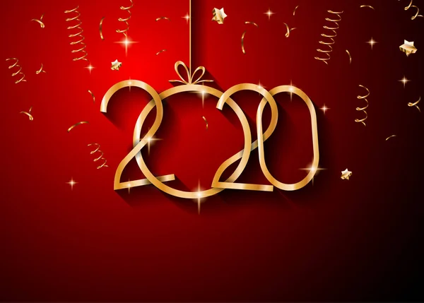 2020 Boldog Évet Háttér Szezonális Szórólapok Üdvözlőlap Vagy Karácsonyi Témájú — Stock Vector