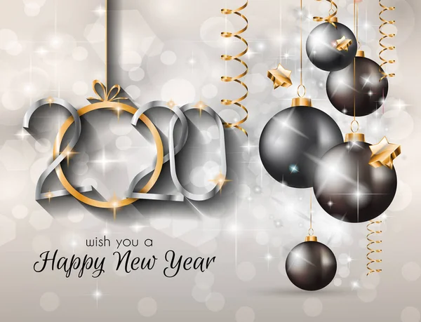 2020 Happy New Year Background Pentru Felicitări Pliante Sezoniere Sau — Vector de stoc