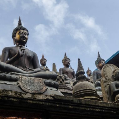 Colombo, Sri Lanka - 10 Temmuz 2018: Gangaramaya Tapınağı