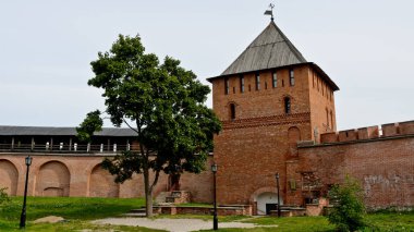 Velikiy Novgorod, Rusya Federasyonu - 1 Eylül 2015: Kremlin Novgorod (Detinets)