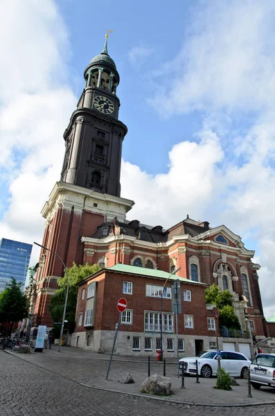 Church Michael City Hamburg Land Tyskland Juni 2017 Bilden Togs — Stockfoto