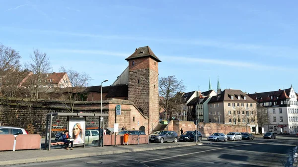 Nürnberg Tyskland Februari 2014 Vägg Gamla Staden — Stockfoto