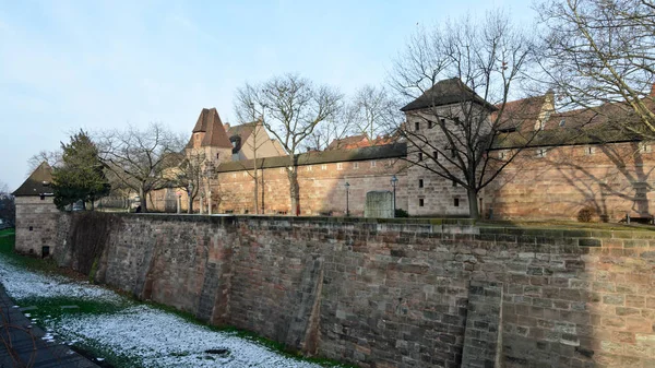 Nuremberg Allemagne 1Er Février 2014 Mur Vieille Ville — Photo