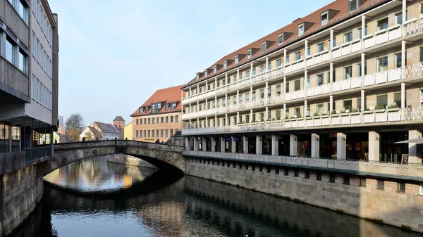 Nuremberg Germany February 2014 Pegnitz River — Stock Photo, Image