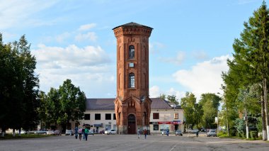 Staraya Russa, Rusya Federasyonu - 31 Ağustos 2015: su kulesi