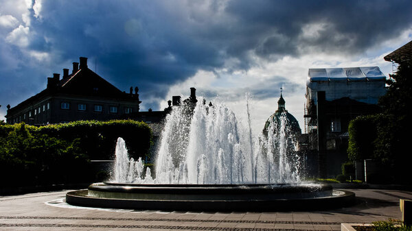 Copenhagen, Denmark - June 16, 2008: Amalie Garden