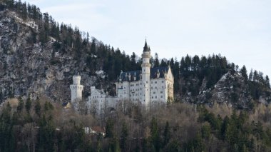 Schwangau, Almanya - 2 Şubat 2016: Neuschwanstein Şatosu