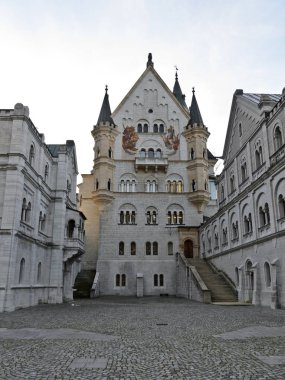 Schwangau, Almanya - 2 Şubat 2016: Neuschwanstein Şatosu