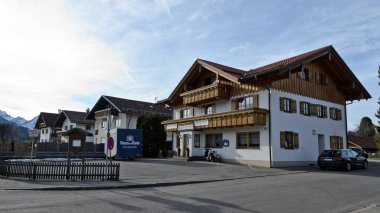Schwangau, Almanya - 2 Şubat 2016: Demirci sokak