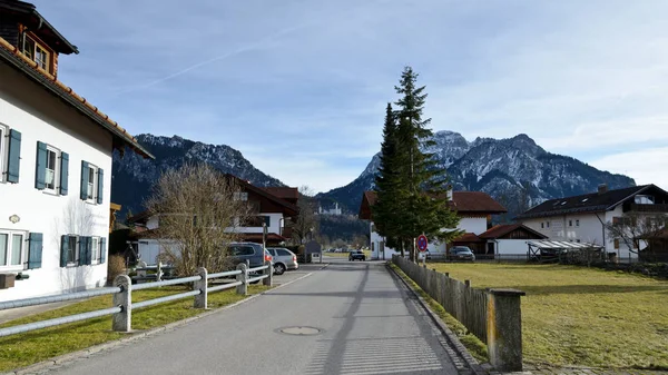 Schwangau Γερμανία Φεβρουάριος 2016 Οδός Σιδεράς — Φωτογραφία Αρχείου