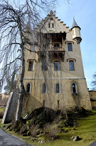 Schwangau Almanya Şubat 2016 Kalenin Cephe — Stok fotoğraf